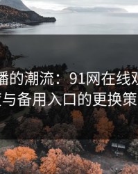 网络直播的潮流：91网在线观看的热度与备用入口的更换策略
