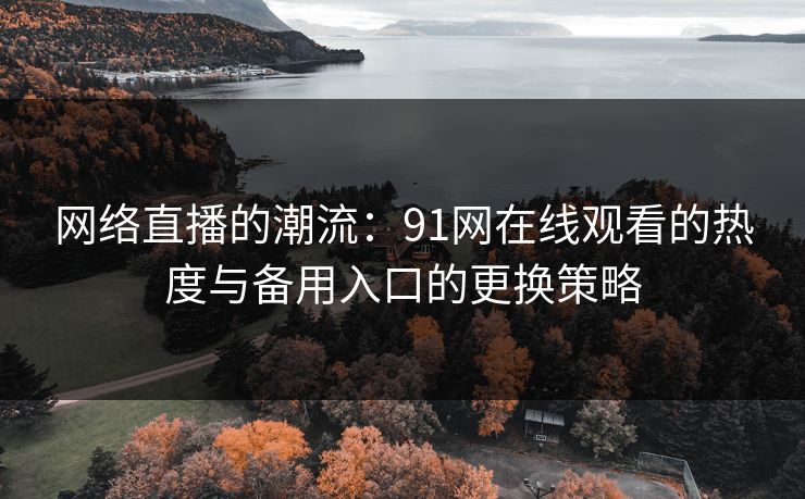 网络直播的潮流：91网在线观看的热度与备用入口的更换策略